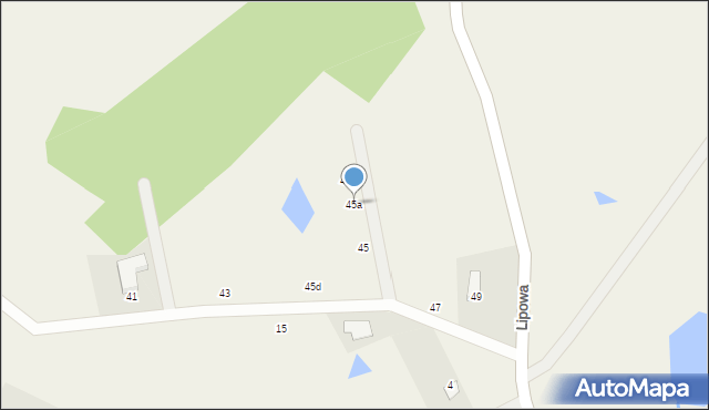 Roztoka, Lipowa, 45a, mapa Roztoka