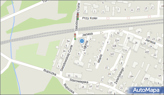 Ruda Śląska, Ligonia Juliusza, 3, mapa Rudy Śląskiej