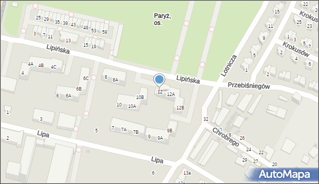Ruda Śląska, Lipińska, 12, mapa Rudy Śląskiej