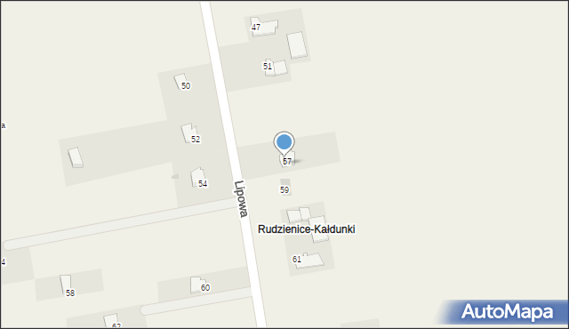 Rudzienice, Lipowa, 14, mapa Rudzienice