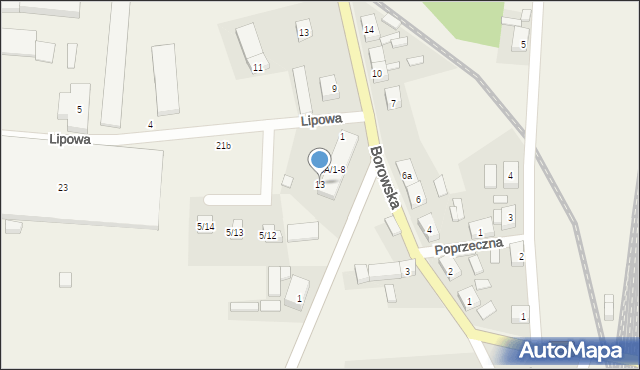 Ruszów, Lipowa, 13, mapa Ruszów