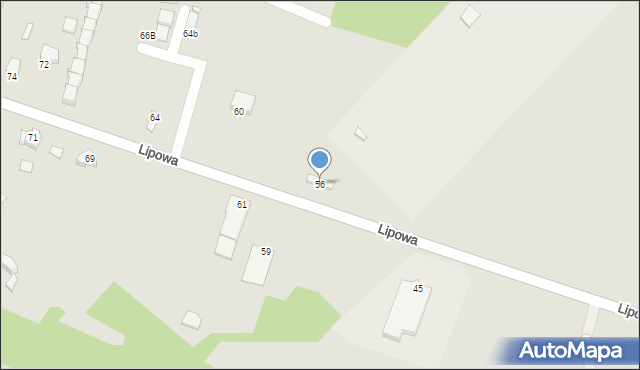 Rybnik, Lipowa, 56, mapa Rybnika