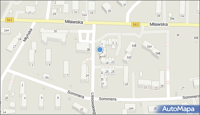 Rypin, Lissowskiego Cz., ks., 15, mapa Rypin