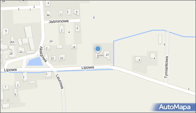 Rzeplin, Lipowa, 12, mapa Rzeplin