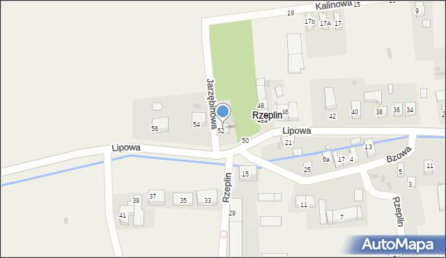 Rzeplin, Lipowa, 52/1, mapa Rzeplin