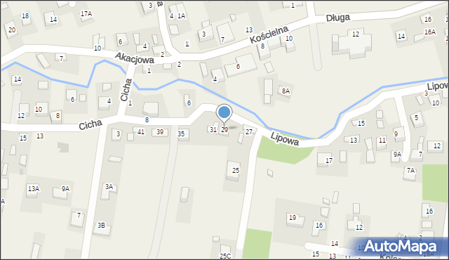 Rzezawa, Lipowa, 29, mapa Rzezawa