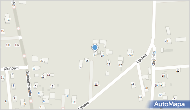 Sandomierz, Lipowa, 17, mapa Sandomierza