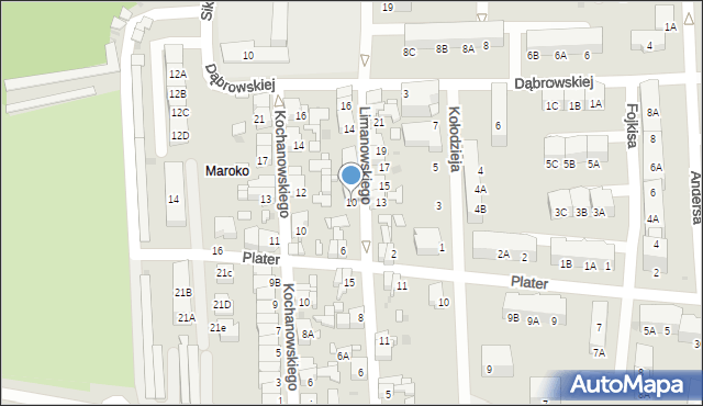 Siemianowice Śląskie, Limanowskiego Bolesława, 10, mapa Siemianowice Śląskie