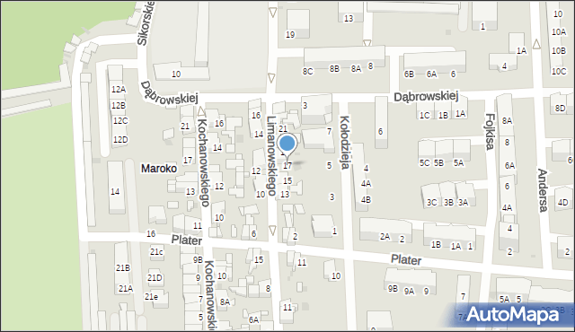 Siemianowice Śląskie, Limanowskiego Bolesława, 17, mapa Siemianowice Śląskie