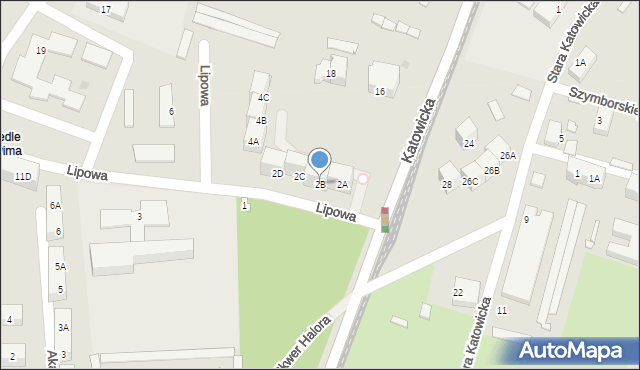 Siemianowice Śląskie, Lipowa, 2B, mapa Siemianowice Śląskie