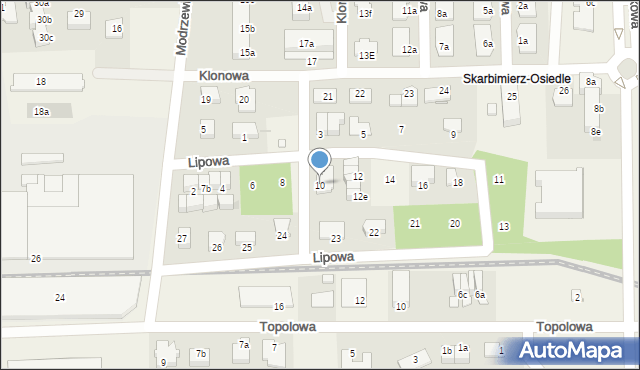 Skarbimierz-Osiedle, Lipowa, 10, mapa Skarbimierz-Osiedle
