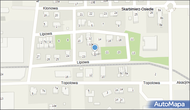 Skarbimierz-Osiedle, Lipowa, 22, mapa Skarbimierz-Osiedle