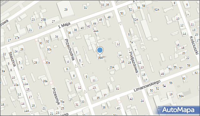 Skarżysko-Kamienna, Limanowskiego Bolesława, 39A, mapa Skarżysko-Kamienna