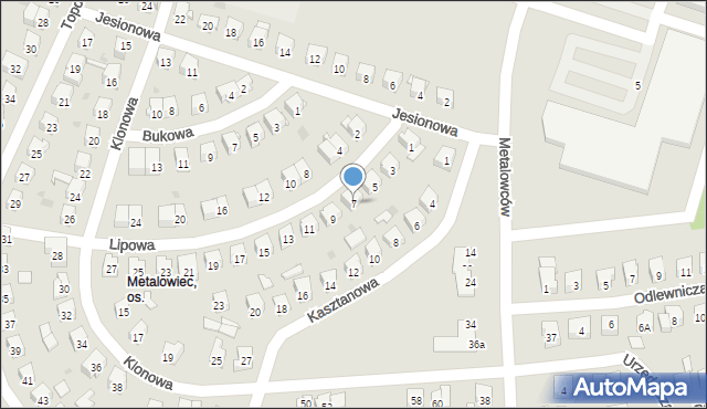 Skarżysko-Kamienna, Lipowa, 7, mapa Skarżysko-Kamienna