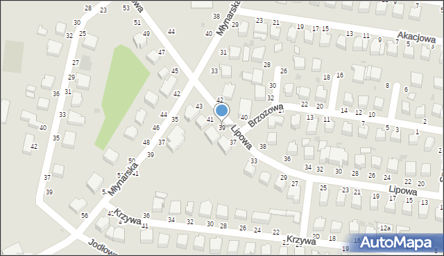 Skierniewice, Lipowa, 39, mapa Skierniewic