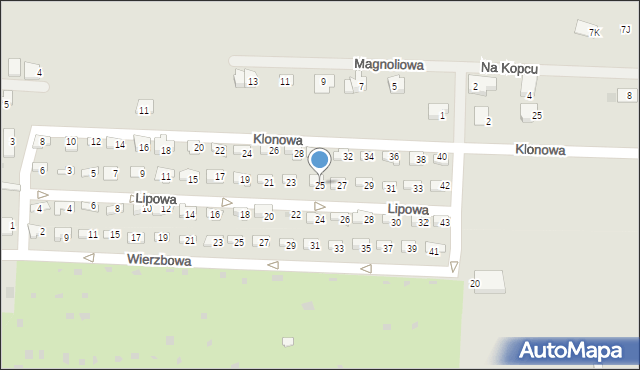 Skoczów, Lipowa, 25, mapa Skoczów