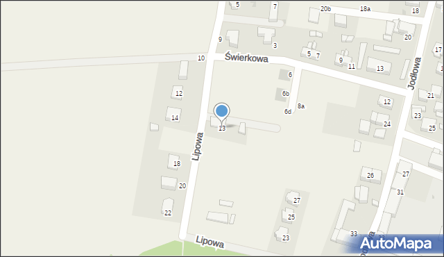 Śliwice, Lipowa, 13, mapa Śliwice