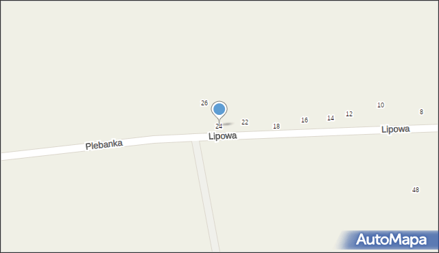 Słomkowo, Lipowa, 24, mapa Słomkowo