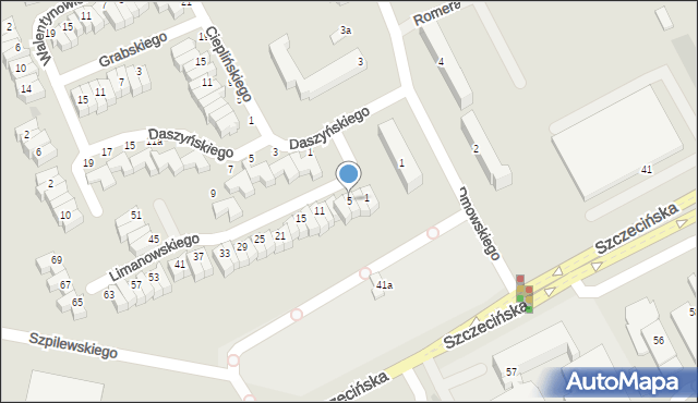 Słupsk, Limanowskiego Bolesława, 5, mapa Słupska