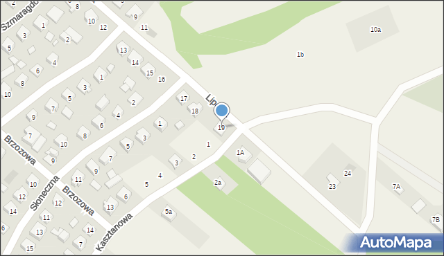 Sobienie-Jeziory, Lipowa, 19, mapa Sobienie-Jeziory