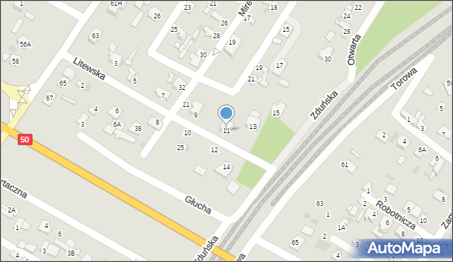 Sochaczew, Litewska, 11, mapa Sochaczew