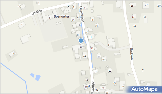 Sosnówka, Liczyrzepy, 10, mapa Sosnówka