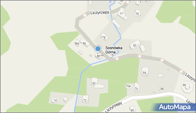 Sosnówka, Liczyrzepy, 60, mapa Sosnówka