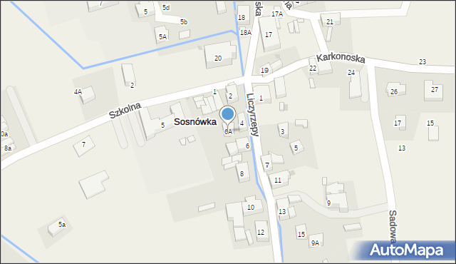 Sosnówka, Liczyrzepy, 6A, mapa Sosnówka