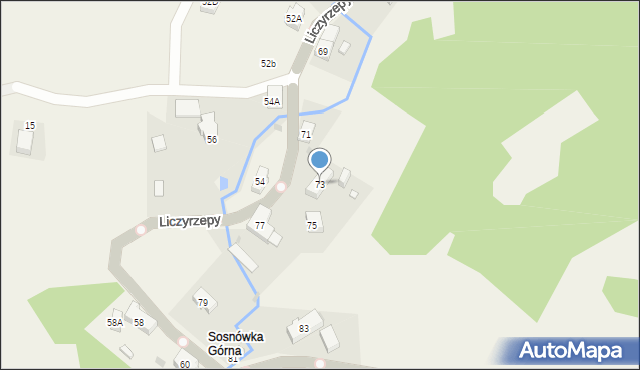 Sosnówka, Liczyrzepy, 73, mapa Sosnówka
