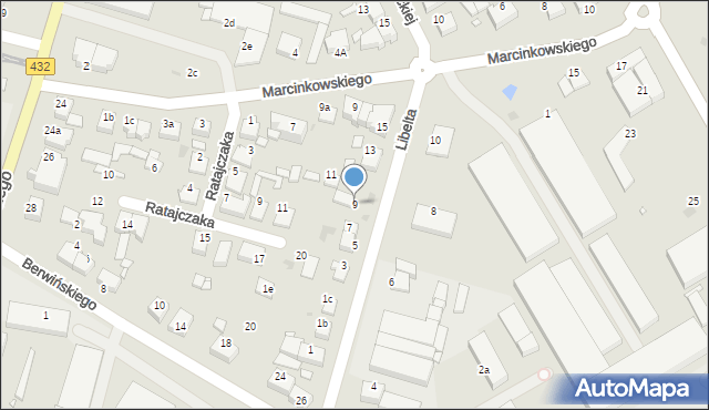 Środa Wielkopolska, Libelta Karola, 9, mapa Środa Wielkopolska