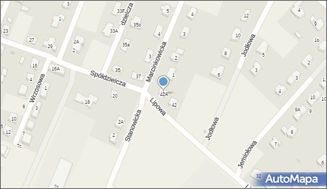 Stanowice, Lipowa, 42A, mapa Stanowice