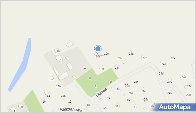 Stawinoga, Lipowa, 10a, mapa Stawinoga