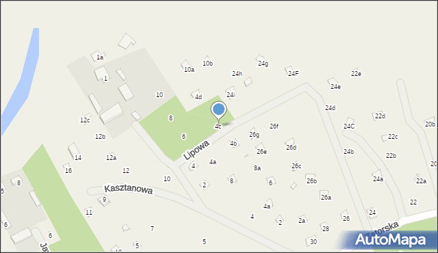 Stawinoga, Lipowa, 4c, mapa Stawinoga