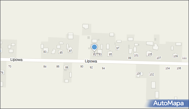 Stróża-Kolonia, Lipowa, 91, mapa Stróża-Kolonia