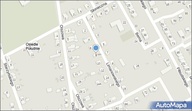 Strzegom, Limanowskiego Bolesława, 8, mapa Strzegom