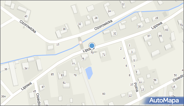 Strzeszów, Lipowa, 73, mapa Strzeszów