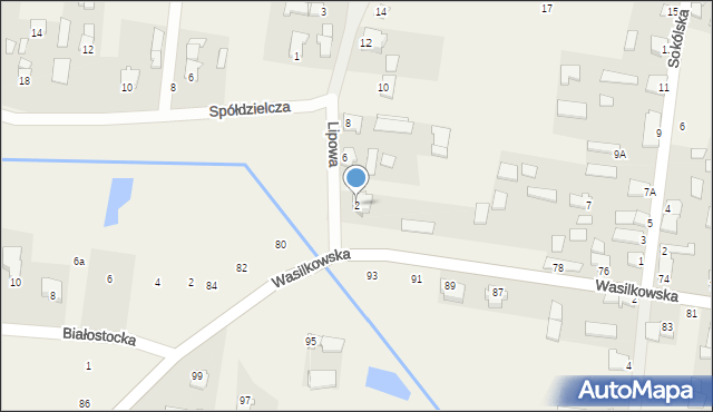 Studzianki, Lipowa, 2, mapa Studzianki