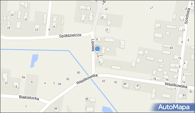 Studzianki, Lipowa, 4, mapa Studzianki