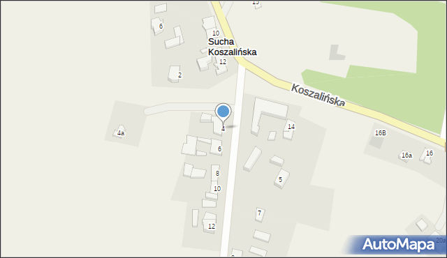 Sucha Koszalińska, Lipowa, 4, mapa Sucha Koszalińska