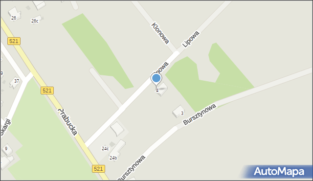Susz, Lipowa, 4, mapa Susz