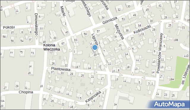 Świętochłowice, Ligonia Juliusza, 10, mapa Świętochłowice