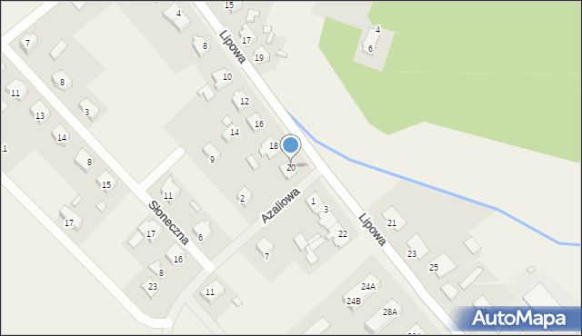 Szczaniec, Lipowa, 20, mapa Szczaniec