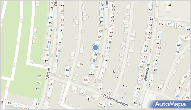 Szczecin, Libelta Karola, 96, mapa Szczecina