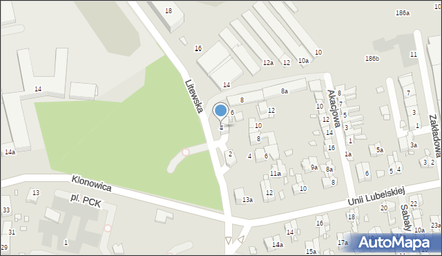 Szczecin, Litewska, 4, mapa Szczecina