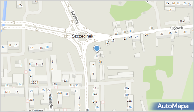 Szczecinek, Lipowa, 11, mapa Szczecinek