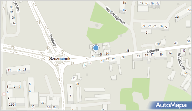 Szczecinek, Lipowa, 26, mapa Szczecinek