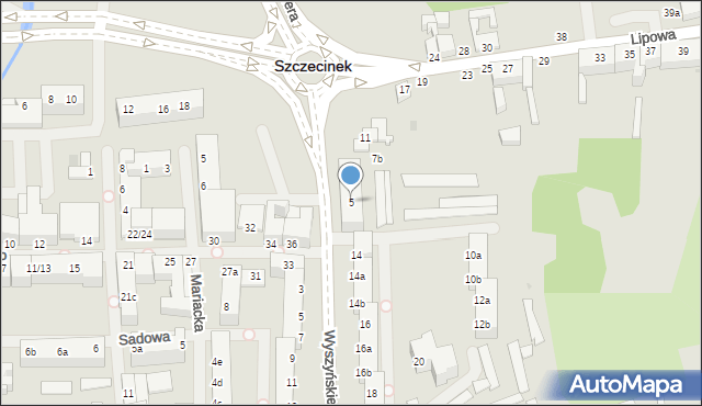 Szczecinek, Lipowa, 5, mapa Szczecinek