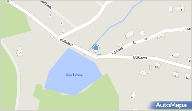 Szczytna, Lipowa, 1, mapa Szczytna