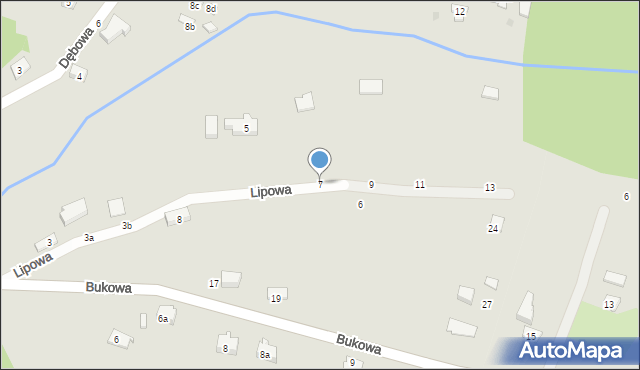 Szczytna, Lipowa, 7, mapa Szczytna