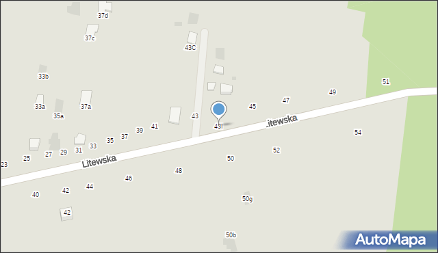 Tarnobrzeg, Litewska, 43I, mapa Tarnobrzegu